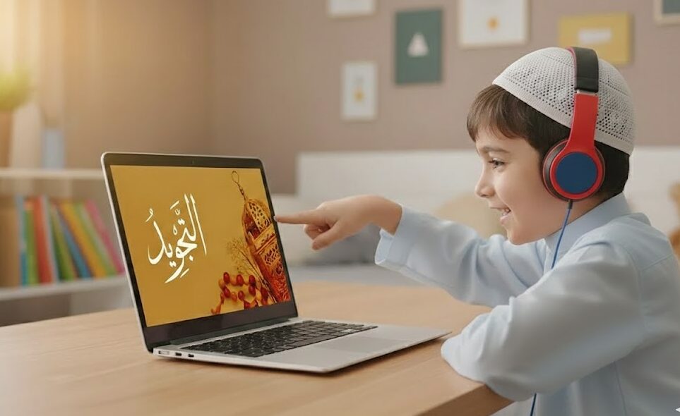 Professional instructor conducting a live session to Learn Tajweed Ul Quran Online.